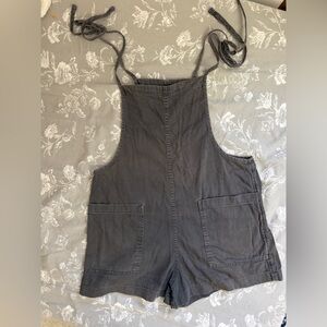Aerie Charcoal tie up romper
